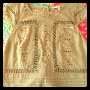 Anthropologie green lacey Blouse